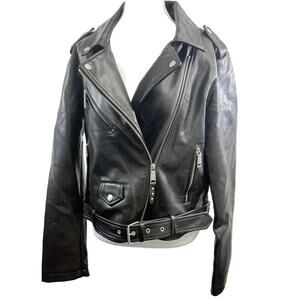 Rebecca Minkoff biker leather jacket, size L